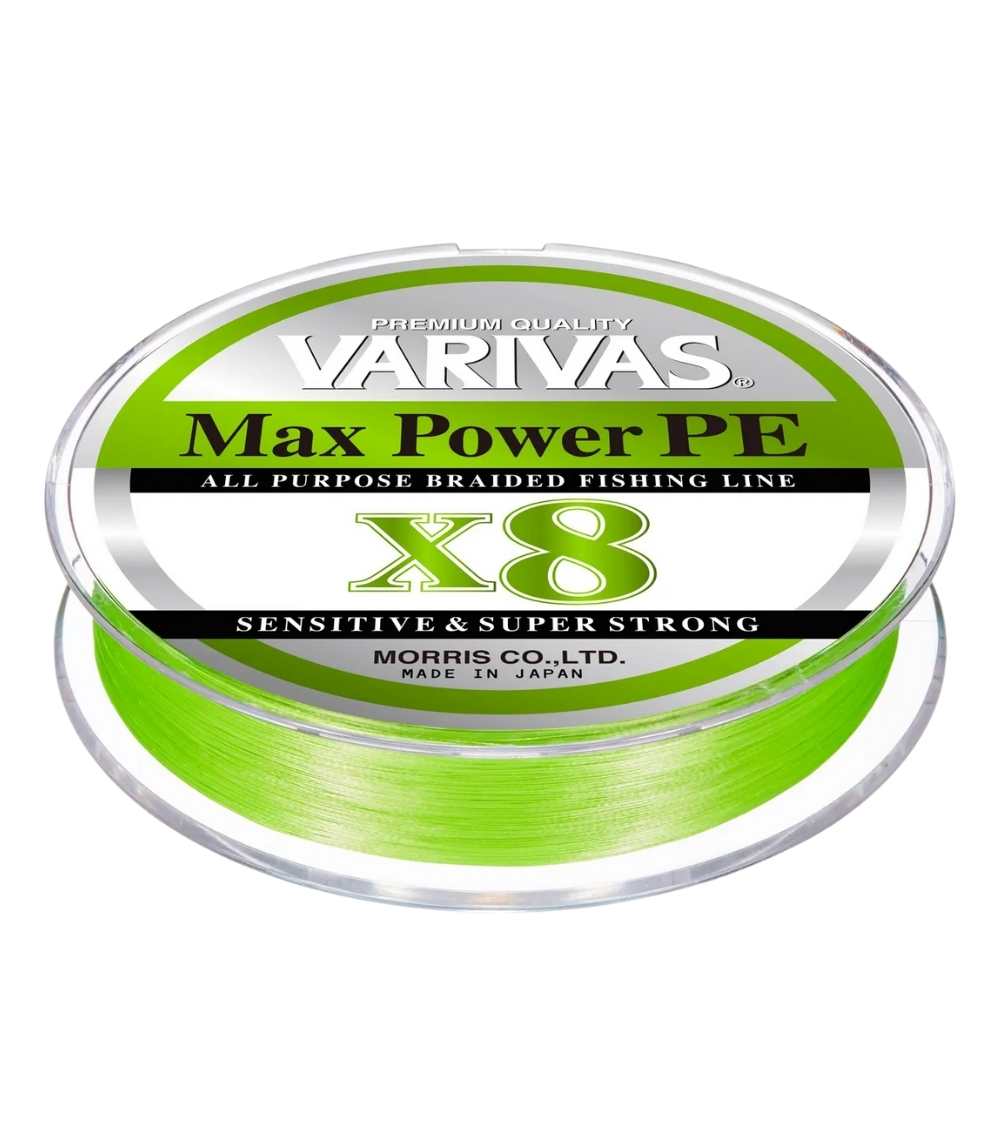 Varivas Max Power PE X8 200m – 8-Strand Braided Fishing Line - PE 1 (20.2 lb)