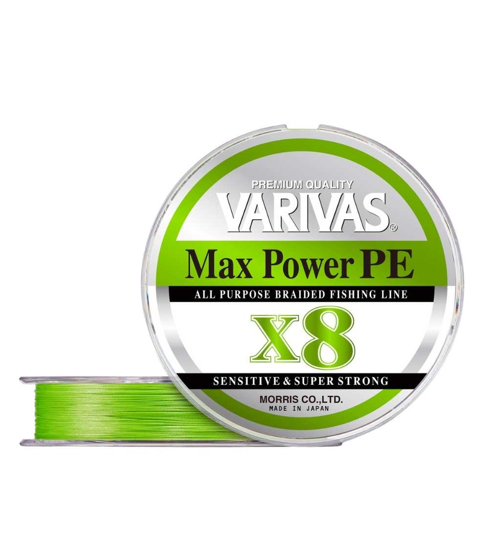 Varivas Max Power PE X8 200m – 8-Strand Braided Fishing Line - PE 1.2 (24.1 lb)