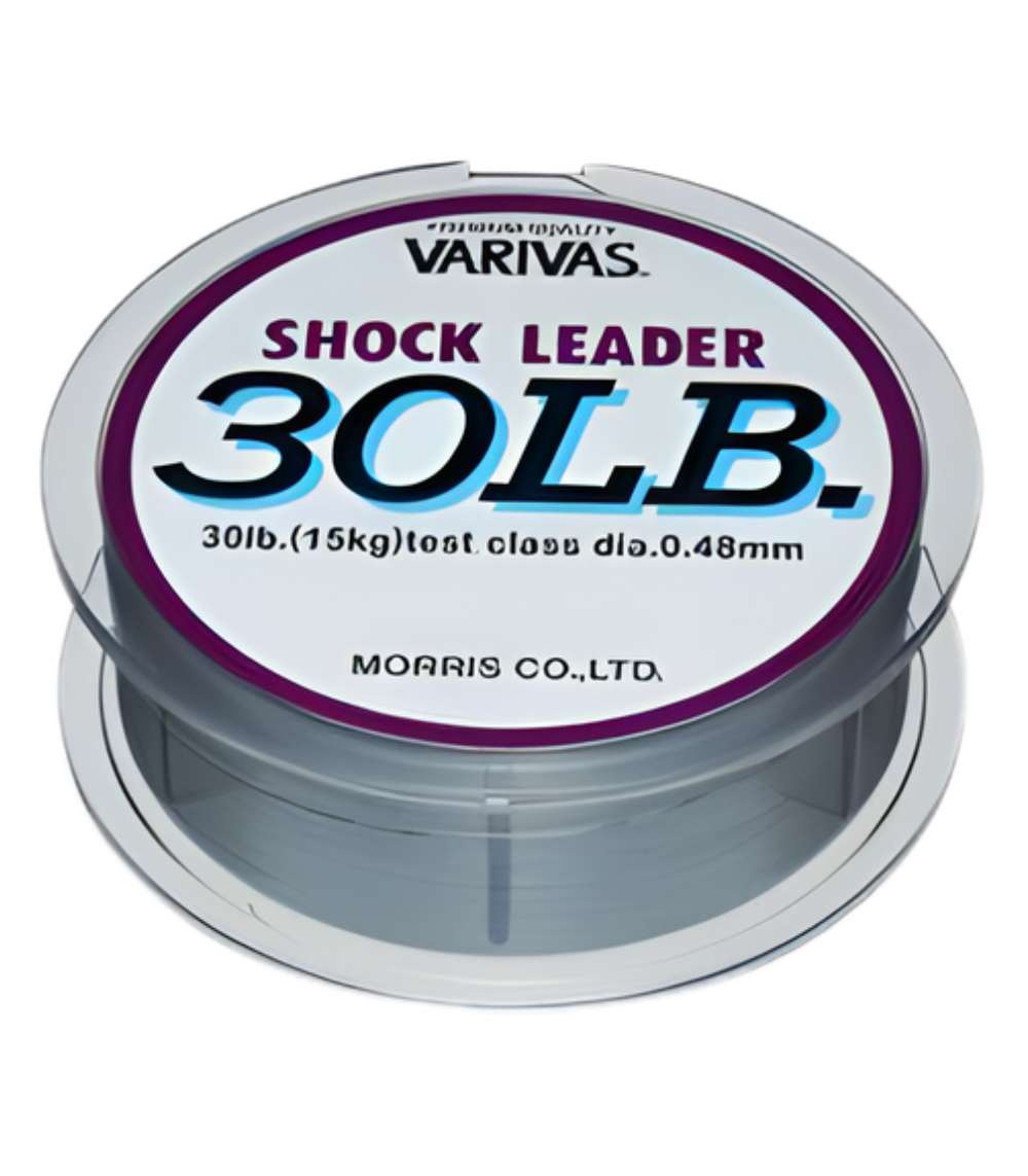 Varivas Shock Leader Nylon - premium monofilament leader line with high knot strength - 50m(25 lb)