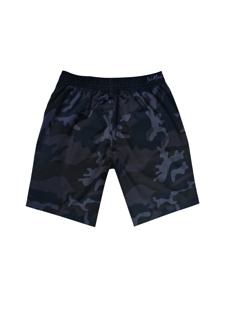 Bob Marlin Board Shorts Bob Camo Black - Youth - YL