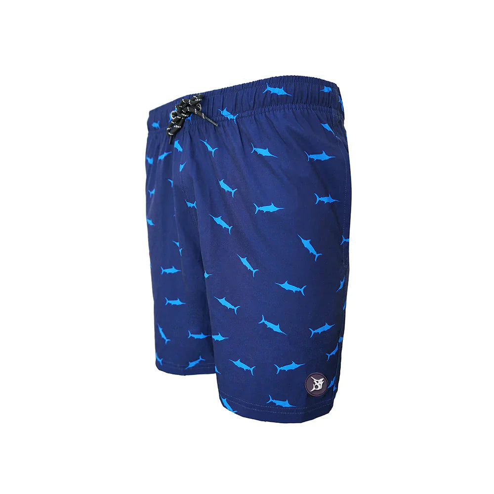 Bob Marlin Recycled Swim Shorts Marlin Blue - Youth - YM