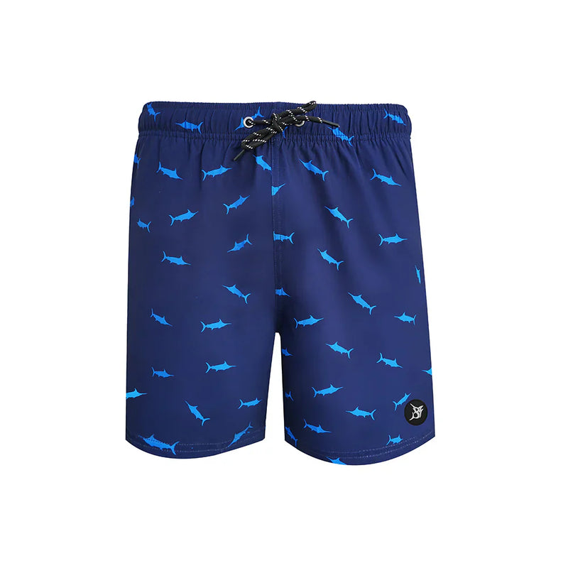 Bob Marlin Recycled Swim Shorts Marlin Blue - Youth - YXXS