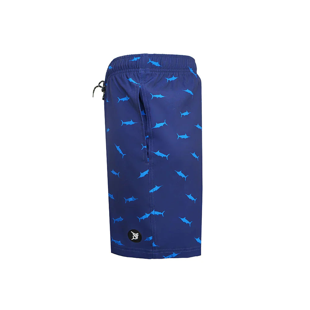 Bob Marlin Recycled Swim Shorts Marlin Blue - Youth