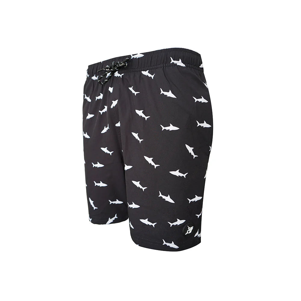 شورت سباحة معاد تدويره بلون أسود من Shark