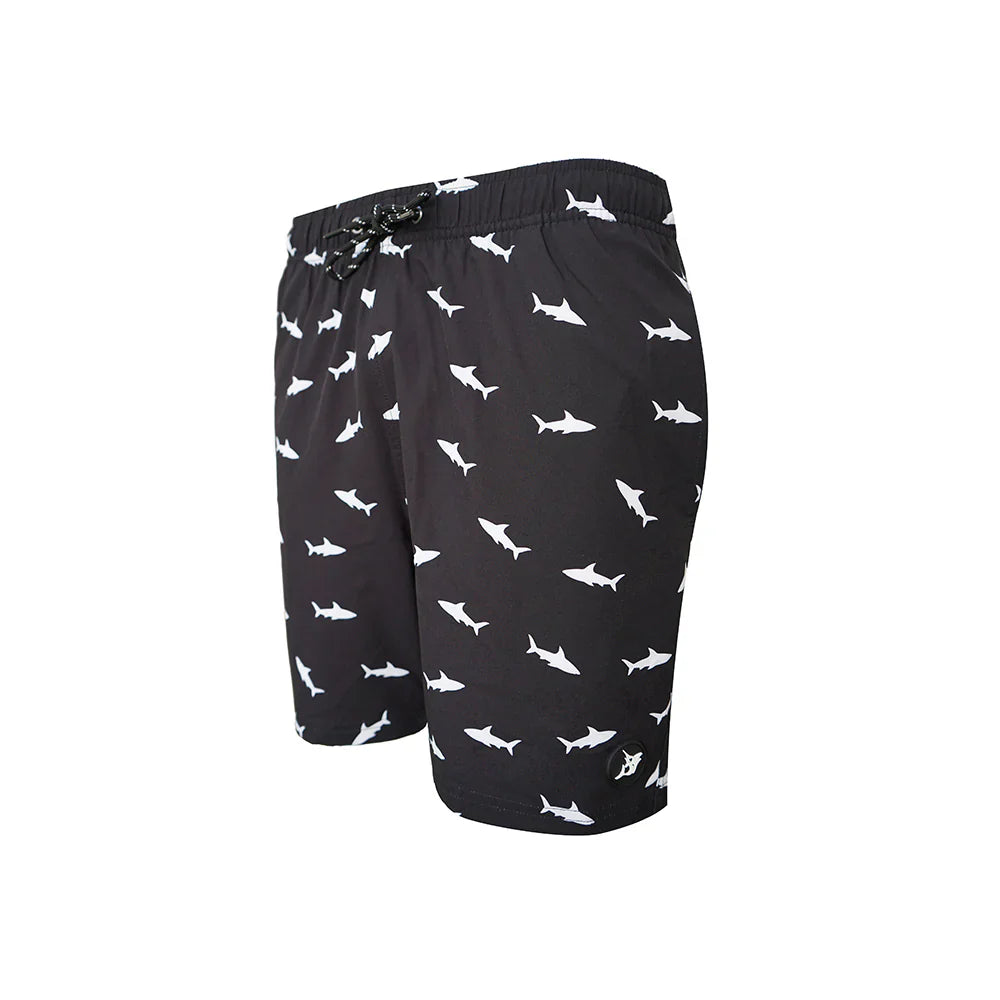 Bob Marlin Recycled Swim Shorts Shark Black - Youth - YS