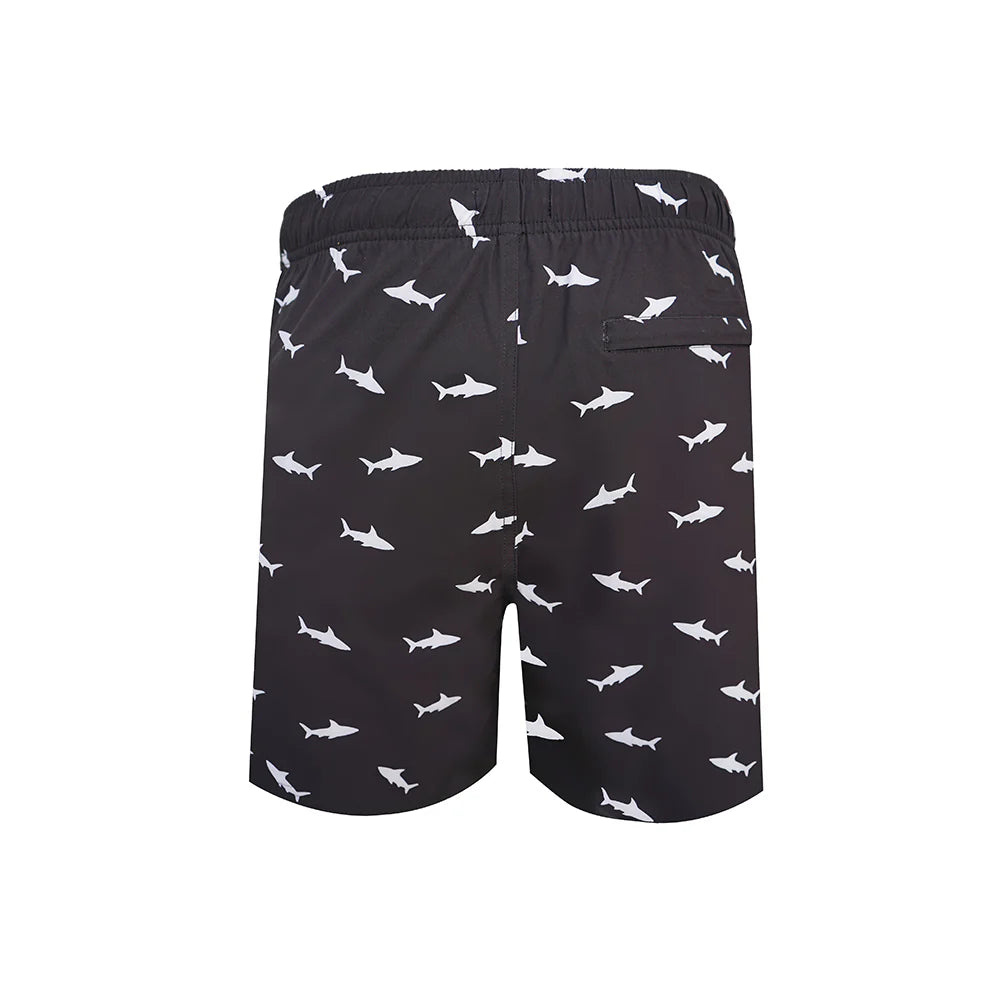 شورت سباحة معاد تدويره بلون أسود من Shark