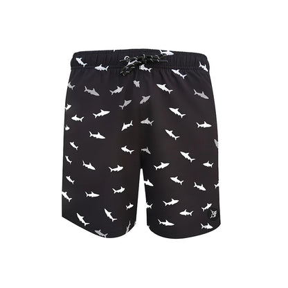 شورت سباحة معاد تدويره بلون أسود من Shark