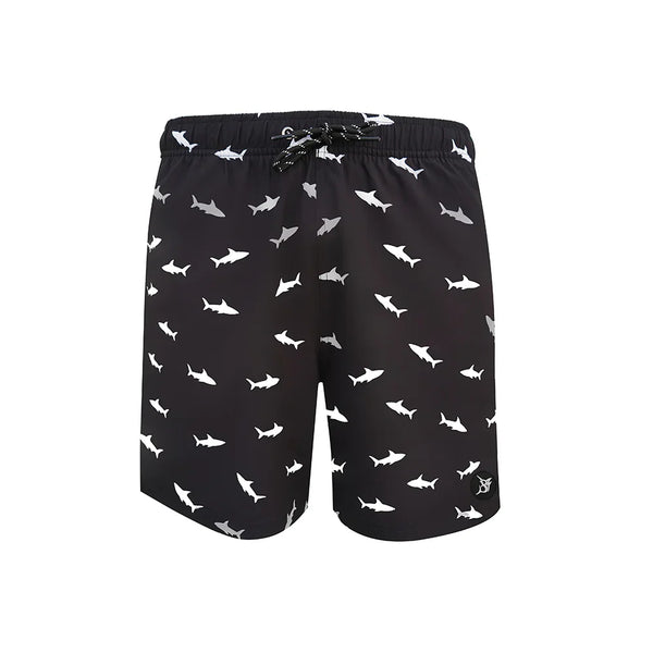 Bob Marlin Recycled Swim Shorts Shark Black - Youth – Performance fishing apparel designed for sun protection, comfort, and offshore durability.