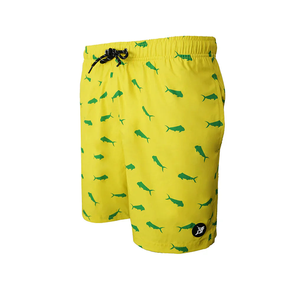 Bob Marlin Recycled Swim Shorts Mahi Yellow - Youth - YS