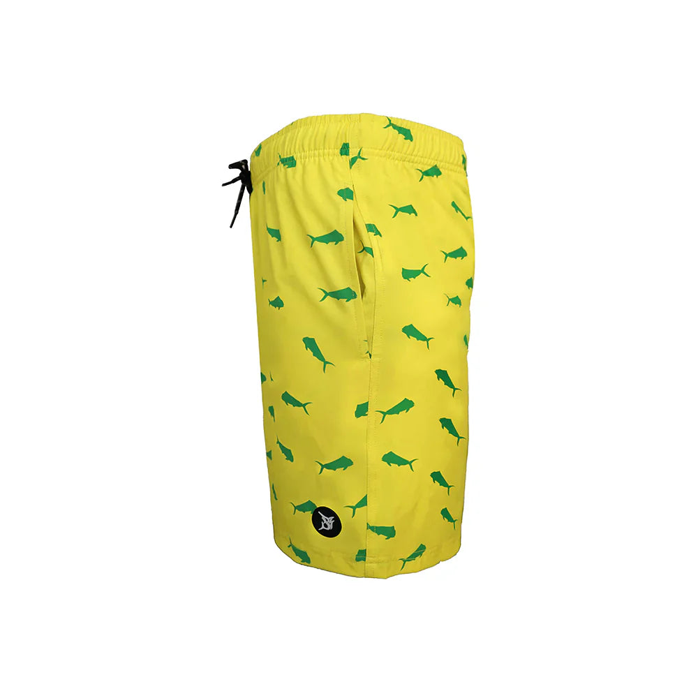Bob Marlin Recycled Swim Shorts Mahi Yellow - Youth - YL