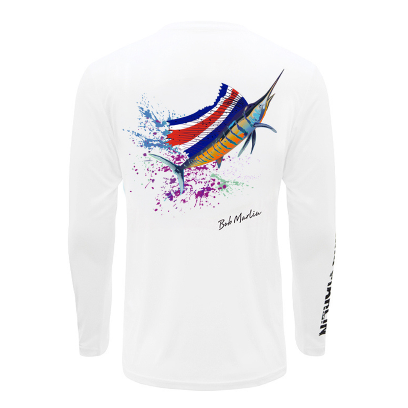 Bob Marlin Performance Shirt Bob Marlin Costa Rica Sail White