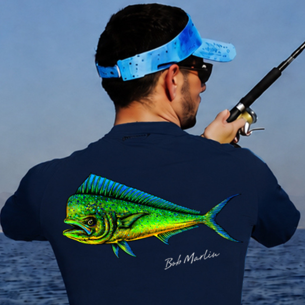 Bob Marlin Performance Shirt Natty Mahi Navy Blue