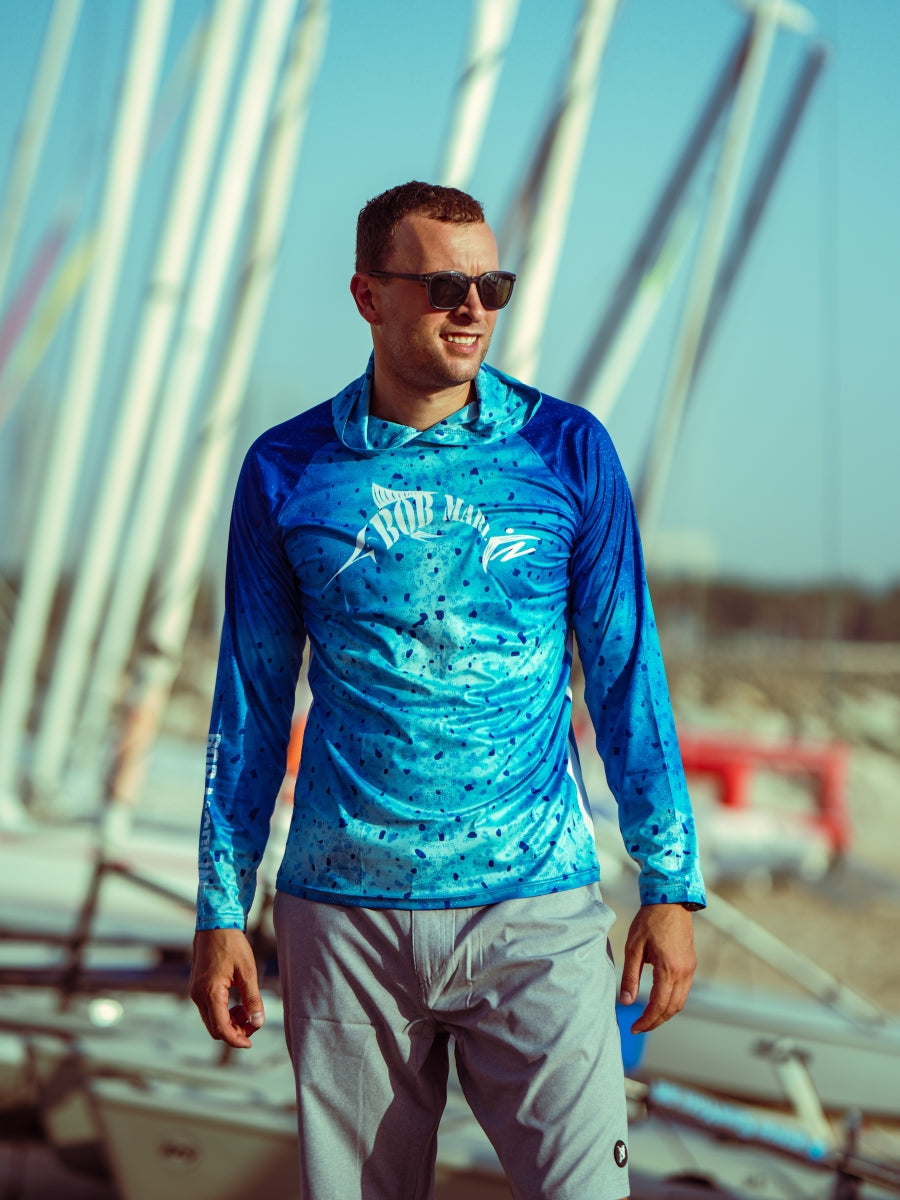 Bob Marlin Performance Hoody Bob Mahi blue (view 1 of 3)