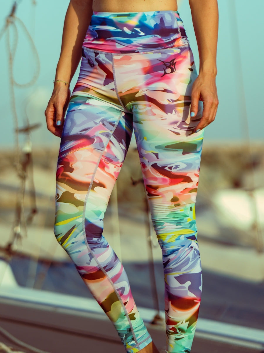 Bob Marlin Women's Recycled Long Leggings Prism Storm (view 3 of 5)