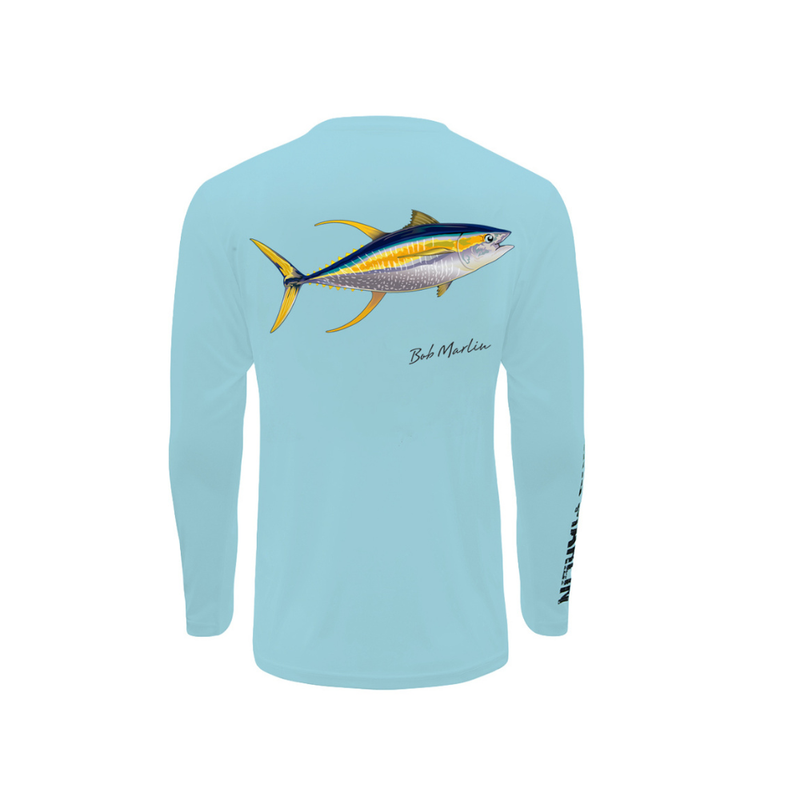 Bob Marlin Performance Shirt Natty Tuna Coastal Blue - Youth