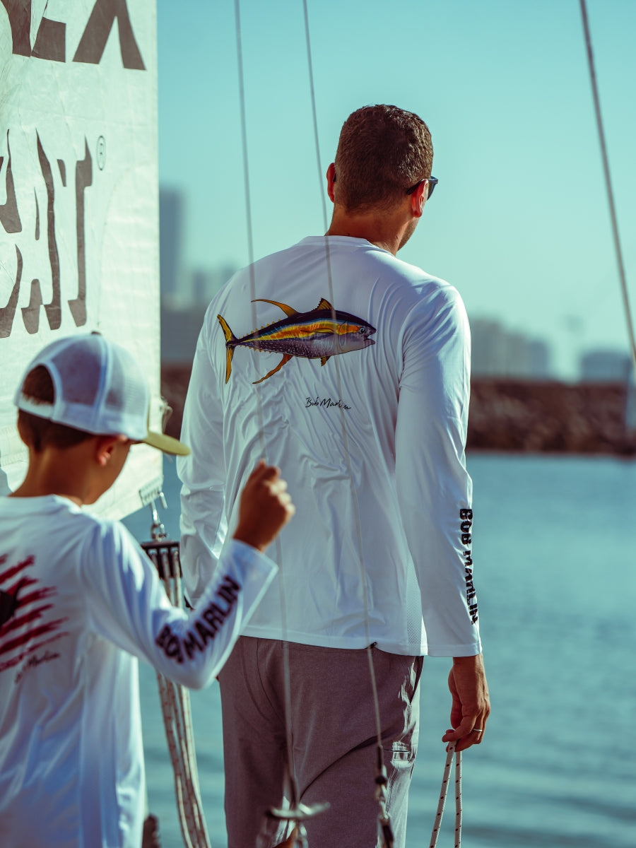 Bob Marlin Performance Shirt Natty Tuna White (view 3 of 3)