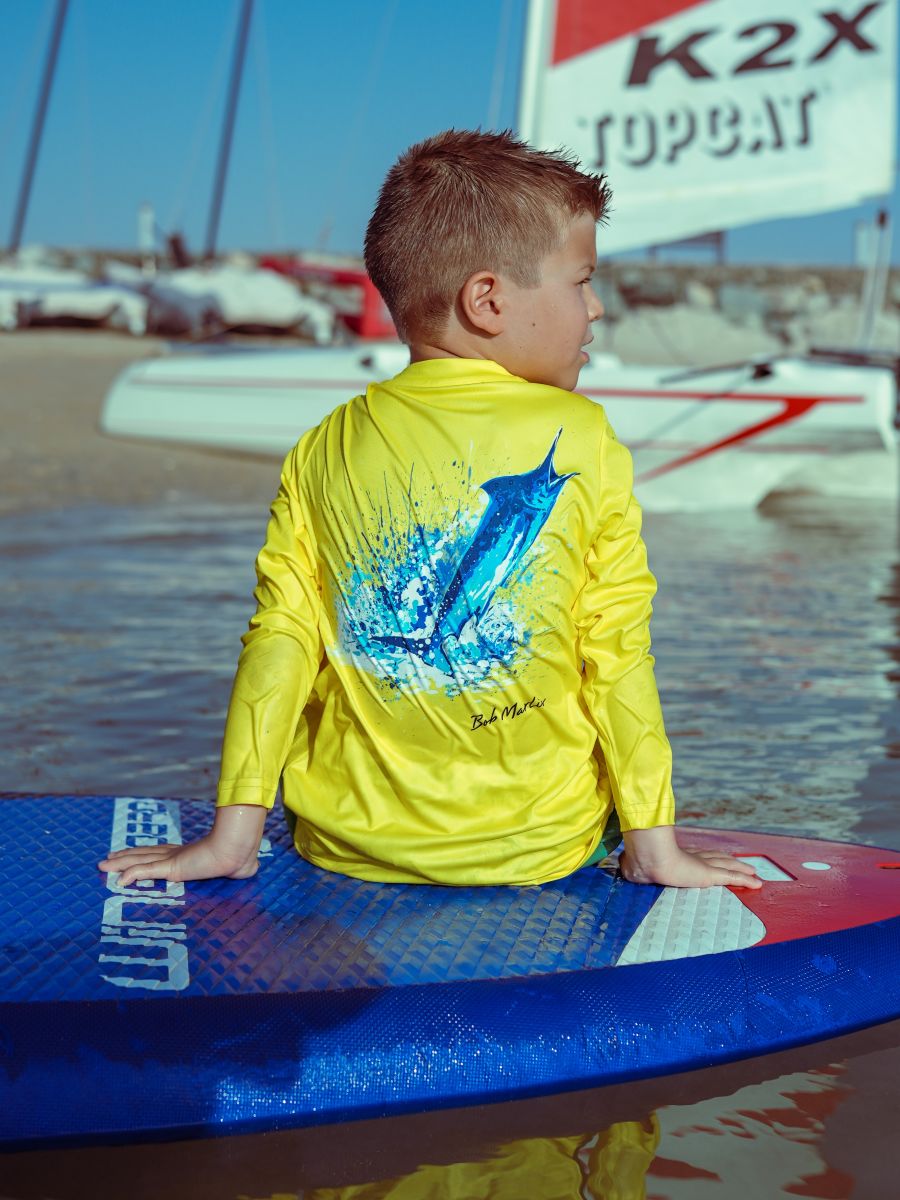 قميص الأداء Ocean Marlin Yellow - للشباب