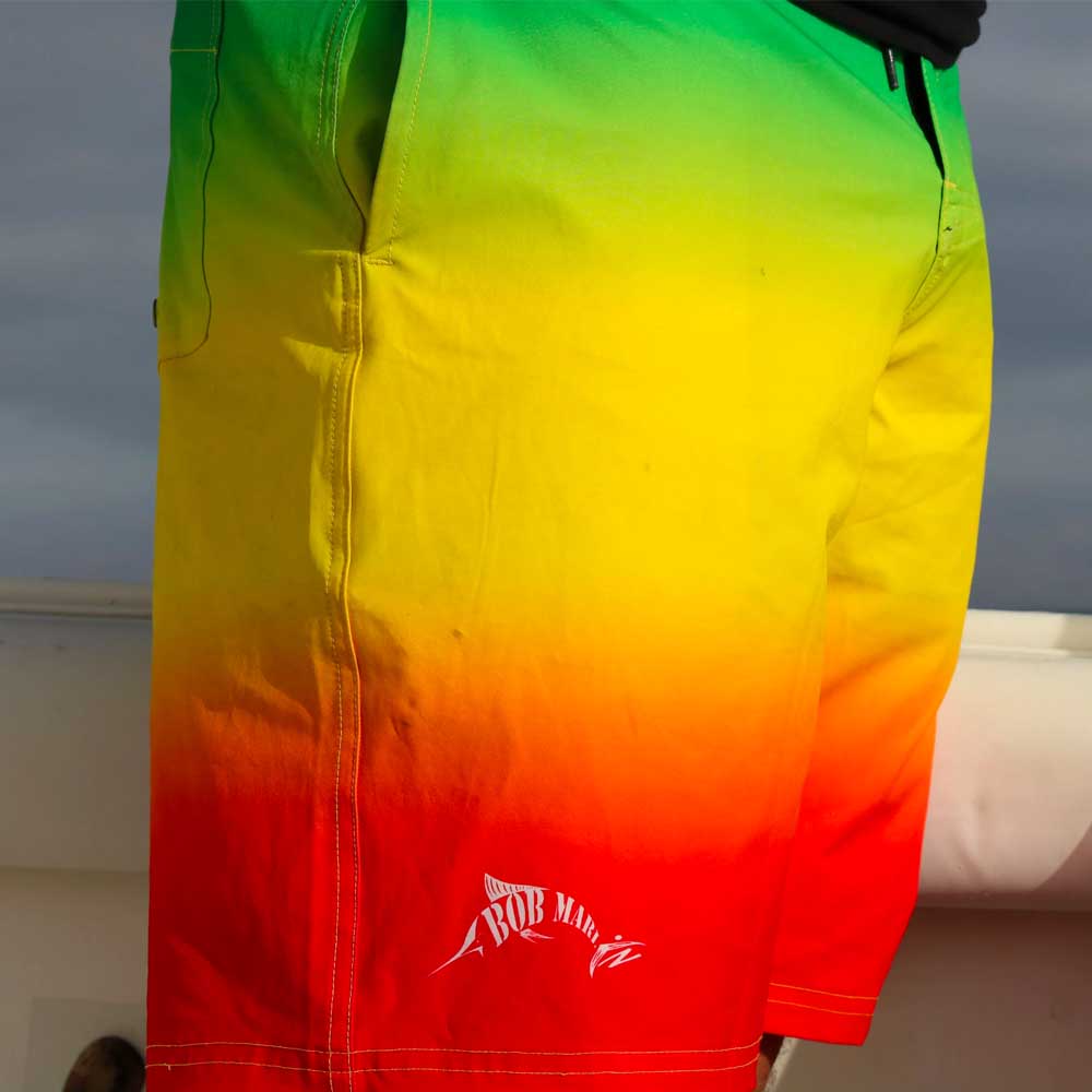 Bob Marlin Board Shorts Rasta Flag - 30
