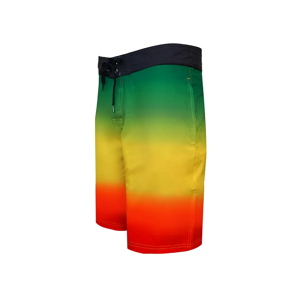Bob Marlin Board Shorts Rasta Flag - 32