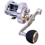 STUDIO OCEAN MARK Baitcasting Light Jigging Lefthanded Wind Drag Reel BLUE SAFARI 35Hi/L