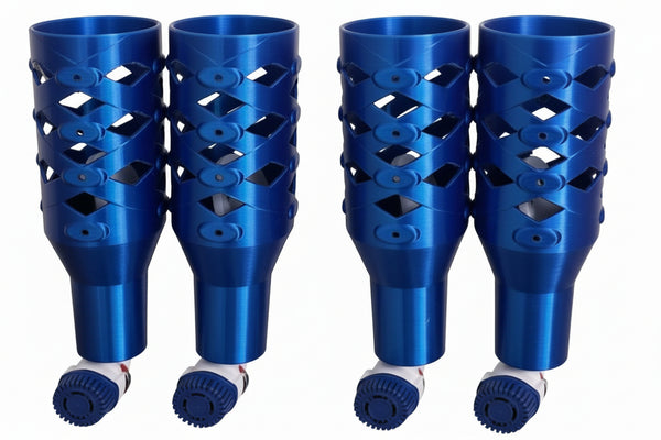 Offshore tuna tubes designed to keep live bait fresh and ready for big game fishing.