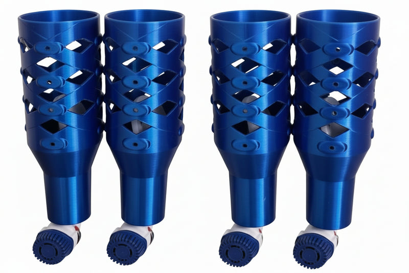 Offshore tuna tubes designed to keep live bait fresh and ready for big game fishing.