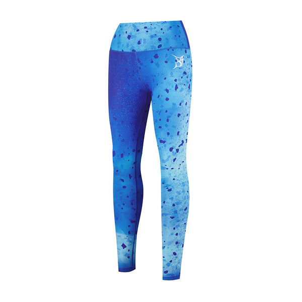 Bob Marlin Women's Recycled Long Leggings Bob Mahi Blue – Performance fishing apparel designed for sun protection, comfort, and offshore durability.