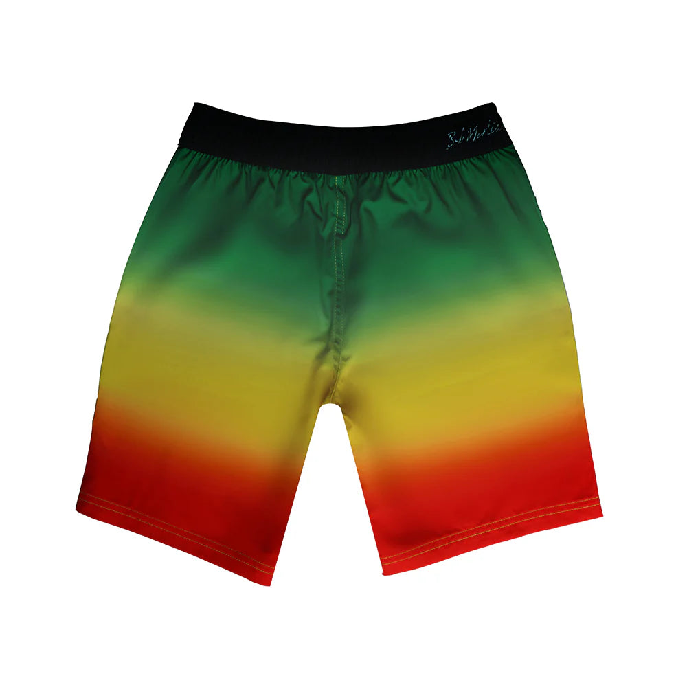 Bob Marlin Board Shorts Rasta Flag - Youth - YM